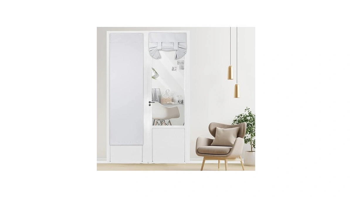 Pi Blackout French Door Curtain, Privacy Thermal Insulated Window Curtain