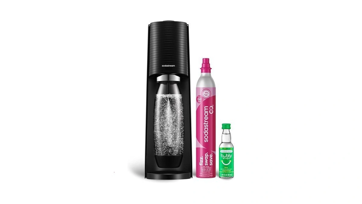 Sodastream Terra Sparkling Water Maker, Starter Kit, Cqc Co2 System,