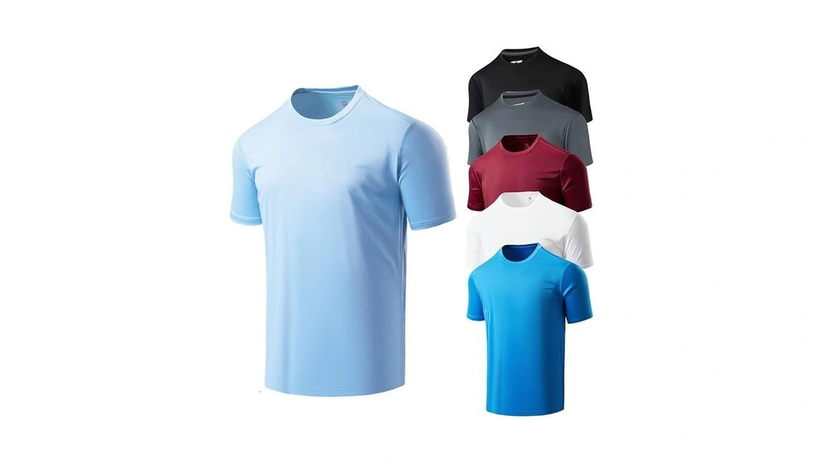 Sugarno Mens T-shirts 6 Packs, Quick Dry Short Sleeve T-shirt