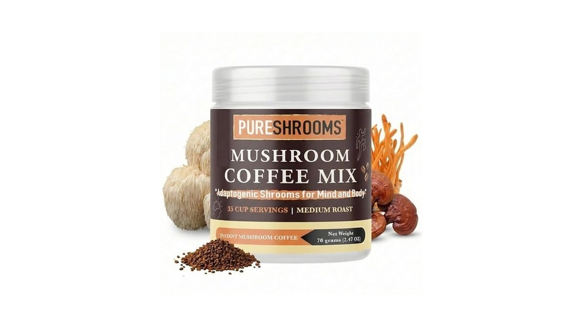 Amazon coupon: Pureshrooms Mind & Body Mushroom Coffee