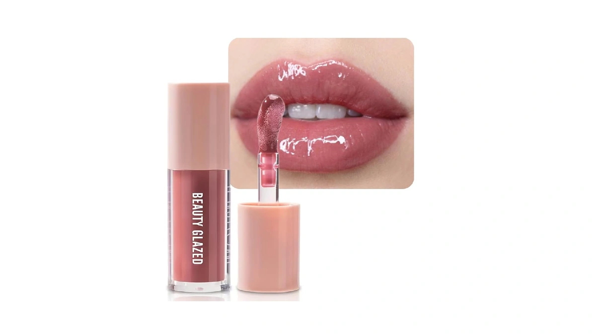 Beauty Glazed Rose Nude Tint Glass Shine Lip Oil Gloss