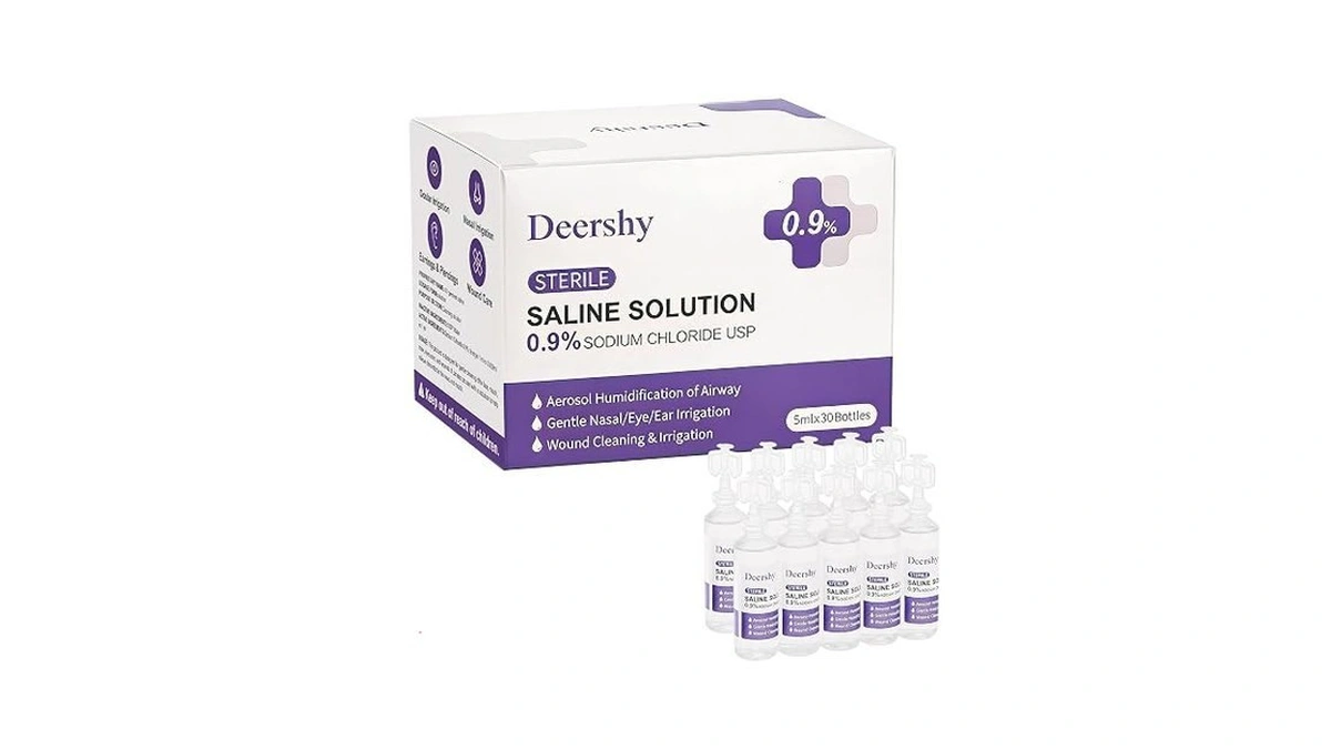 Saline Solution 0.9% Sodium Chloride, 5ml Single-use Vials (30 Pack),