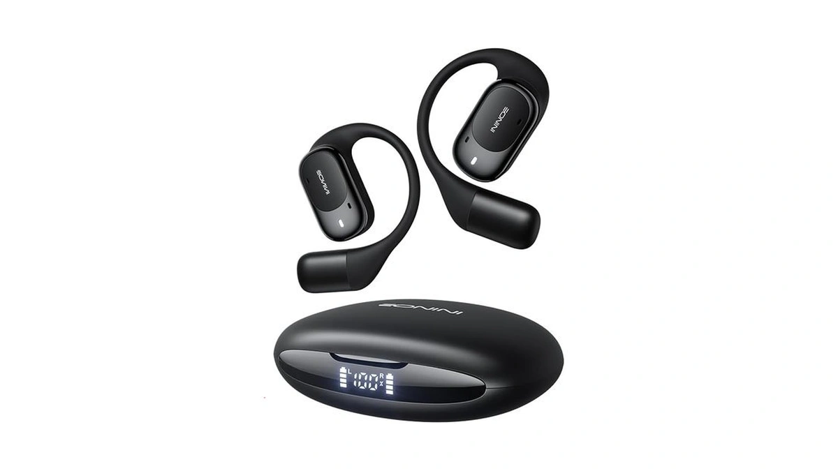 Eonini Open-ear Earbuds With Earhooks, Led Display Case, Lightweight &