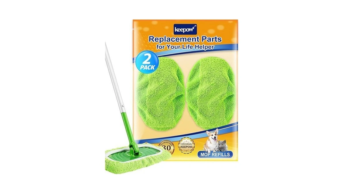 Keepow Reusable Mop Pads Compatible With Swiffer Sweeper (2-pack) -