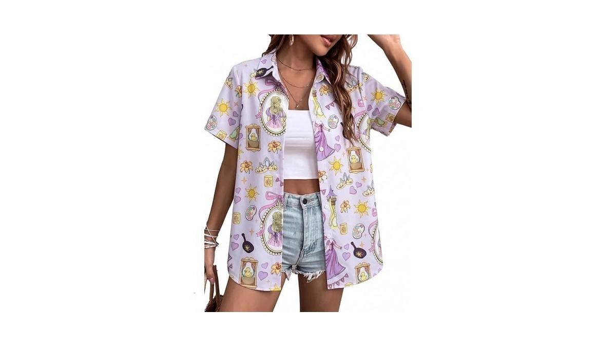 Alltb Magical Shirt For Women Magic Hawaiian Shirts Princess Castle