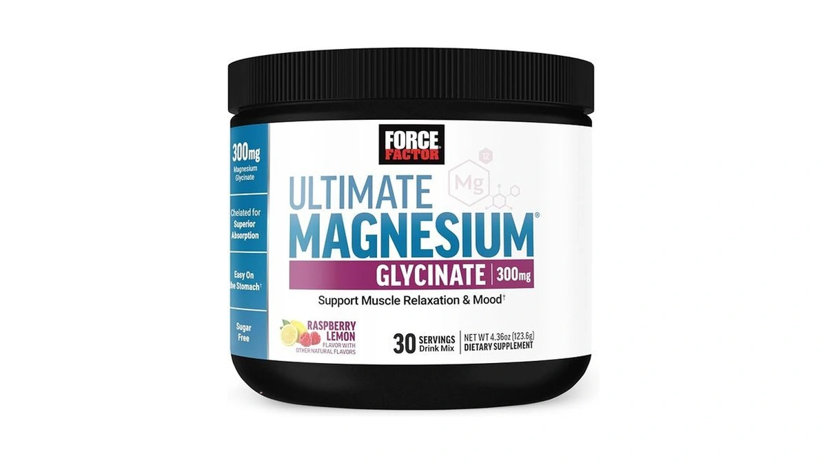 Force Factor Ultimate Magnesium Glycinate Powder 300mg, Support Relaxation &