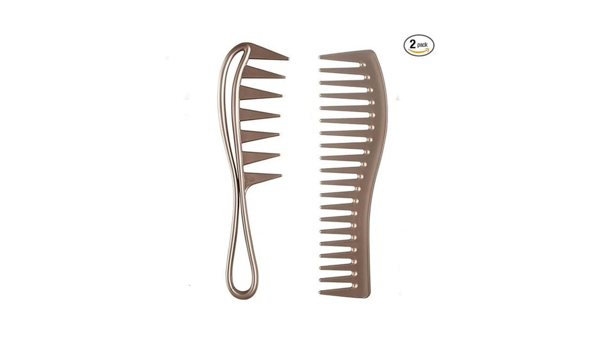 2-pack Wide Tooth Styling Combs – Detangle & Style Curly,