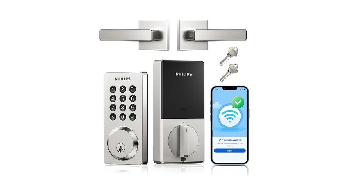 Philips Wifi Smart Door Lock With Handle, Built-in Wifi App