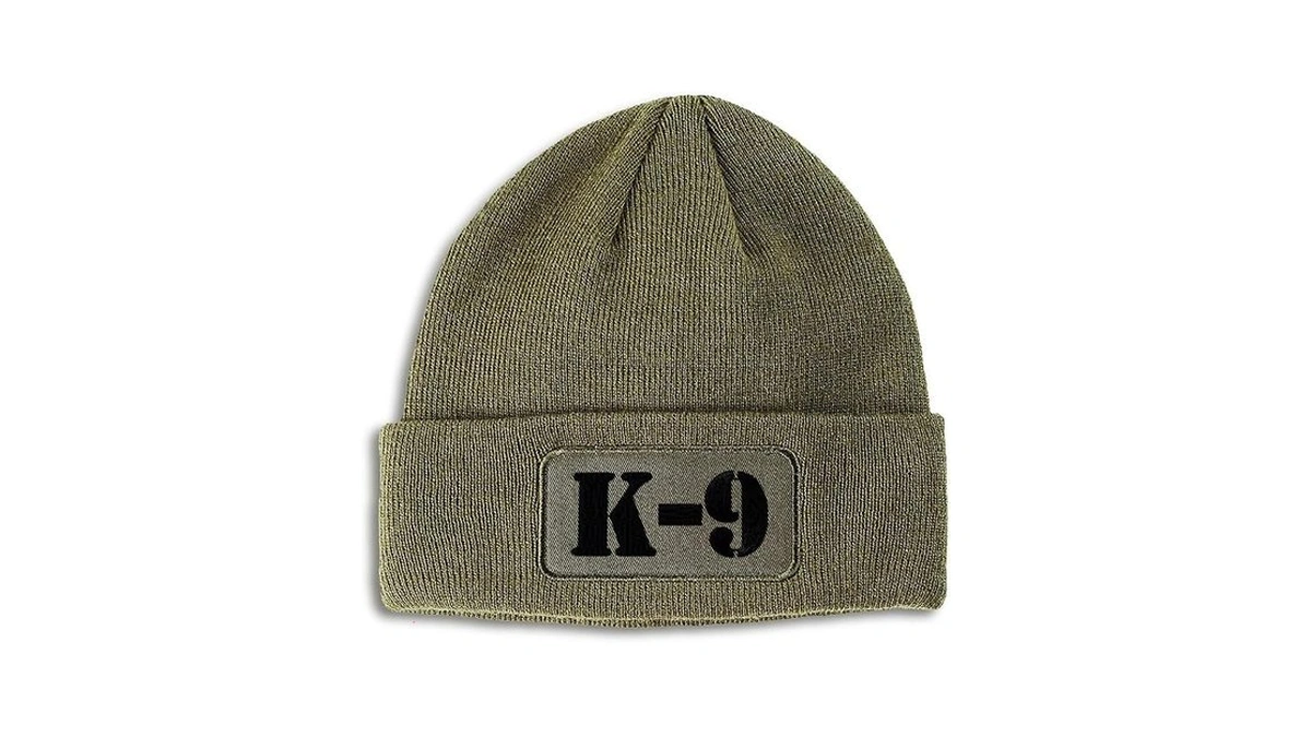 Patch Beanie K-9 Black Embroidery Acrylic Skull Cap Hats For