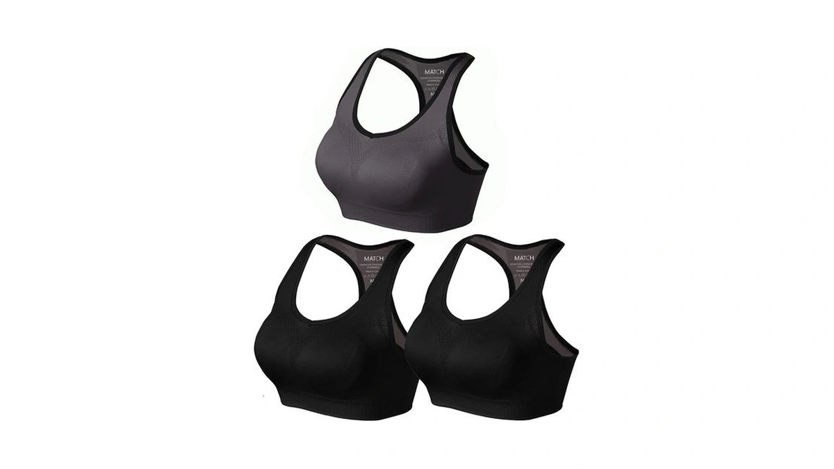 Match Racerback Sports Bras For Women – Padded Seamless Strappy