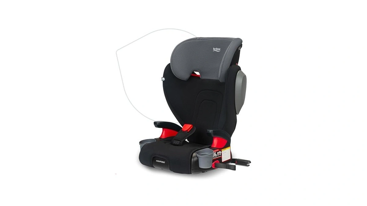 Britax Highpoint Backless Belt-positioning Booster Seat, Safewash Black Ombre