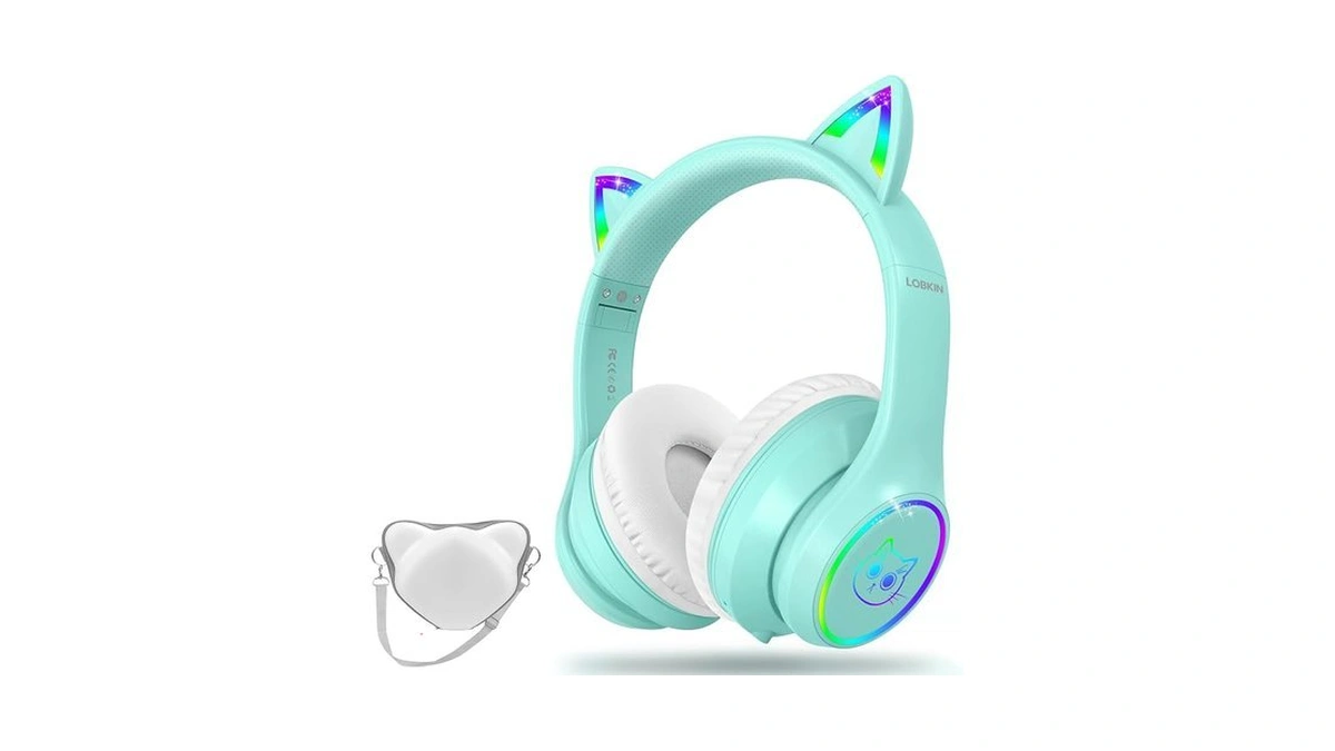 Lobkin Bluetooth 5.4 Kids Headphones With Case - Rgb Led