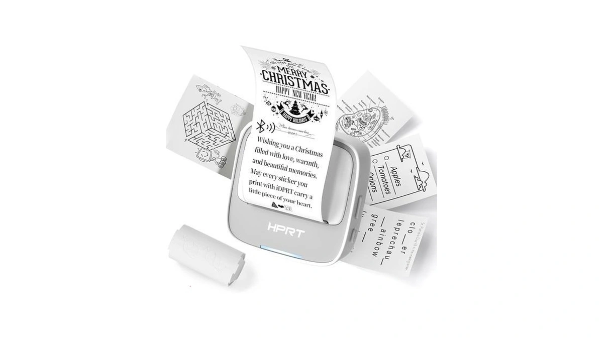 Hprt Sticker Printer, Printpods Mini Printer, Bluetooth Portable Sticker Maker