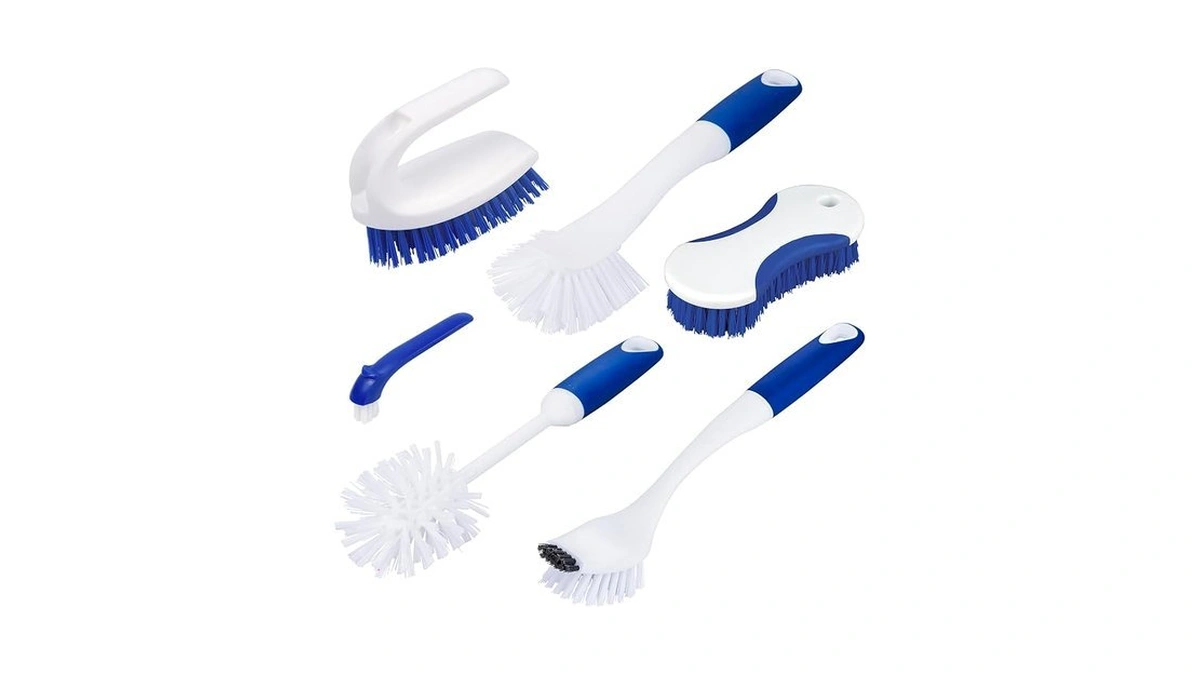 Celox Kitchen Scrub Brush Set With Ergonomic Handle, Deep Cleaning