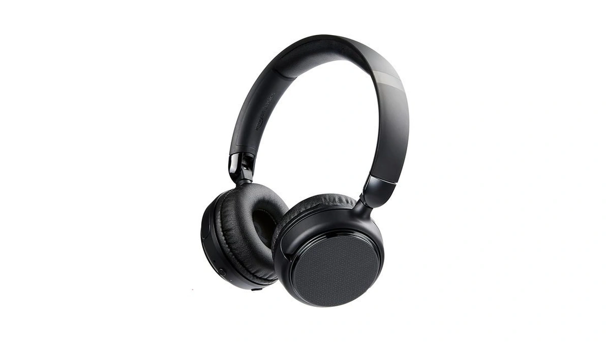 Amazon Basics Bluetooth On-ear Headphones Wireless With Microphone, Deep Bass,