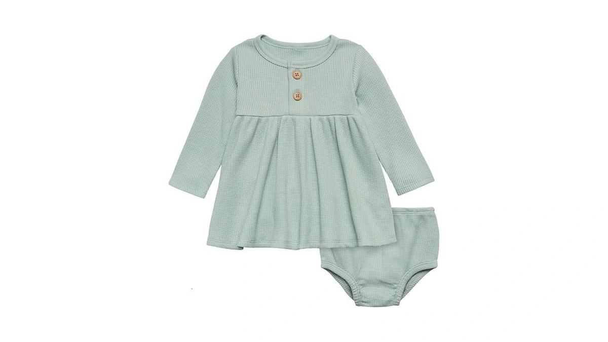 Modern Moments By Gerber Baby Girls' Mini Waffle Dress With