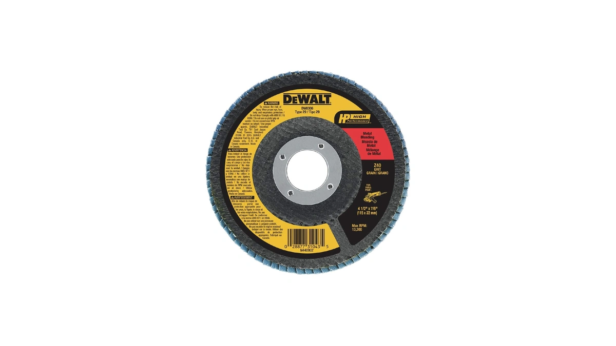 Dewalt Flap Disc, Zirconia, 4-1/2-inch By 7/8-inch, 40-grit (dw8306)