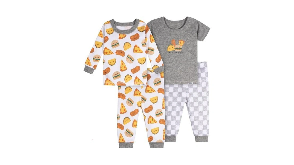 Onesies Brand Baby Boys' Snug Fit 4-piece Pajama Set, Treats,