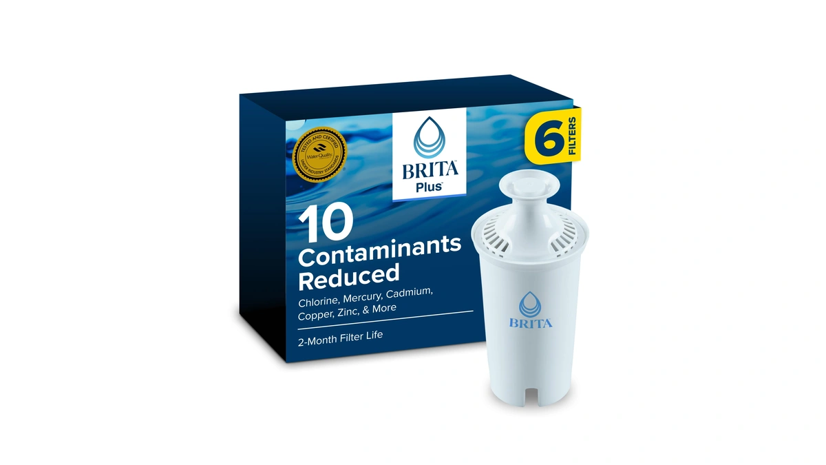 Brita Britaplus Replacement Water Filter For Pitchers And Dispensers, Wqa