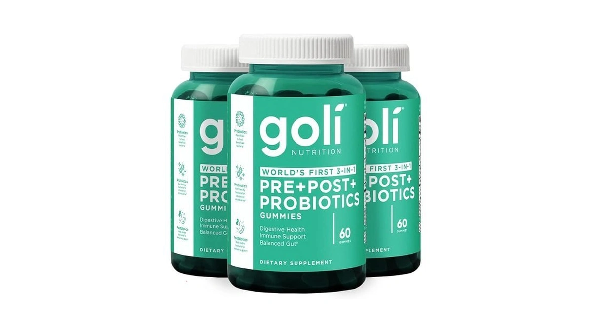 Goli Pre Pro Postbiotic Gummies - Worlds First 3-in-1 Formula