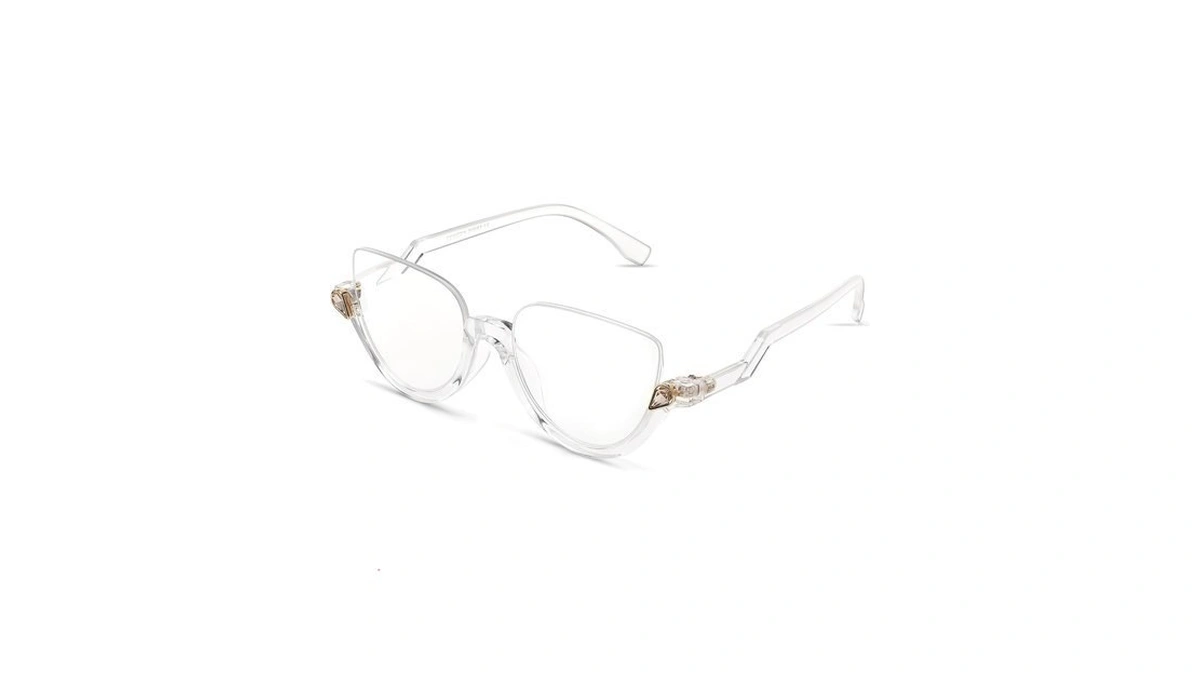 Feisedy Reading Glasses For Women Fashion Half Frame Cat Eye