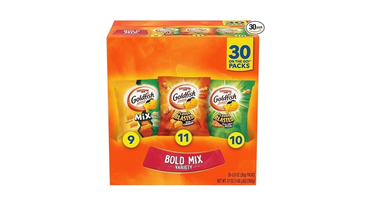 Goldfish Bold Mix Variety Pack Snack Crackers, 1 Oz Snack