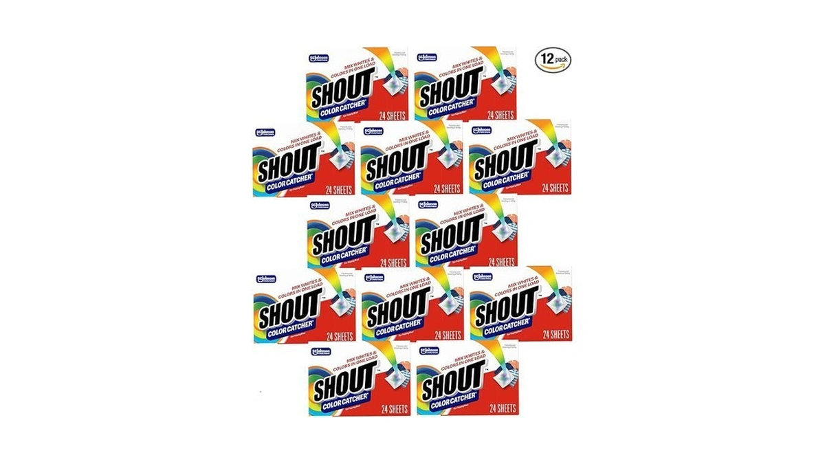 Shout Color Catcher Sheets For Laundry, Allow Mixed Washes, Prevent