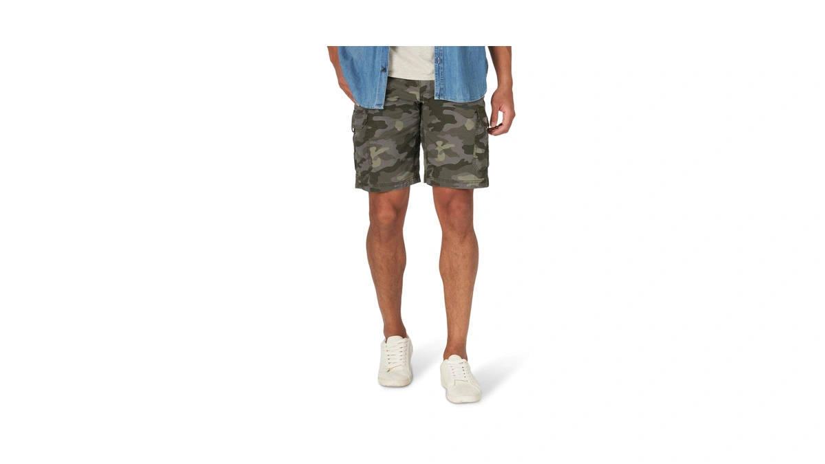 Lee Men's Extreme Motion Crossroad Cargo Short, Woodland Camo, 40