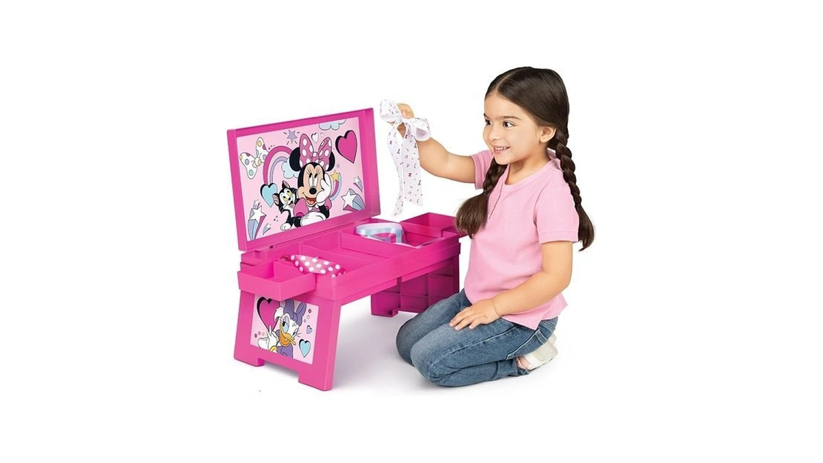 Minnie Mouse Deluxe Activity Tray With Bow Making And Storage