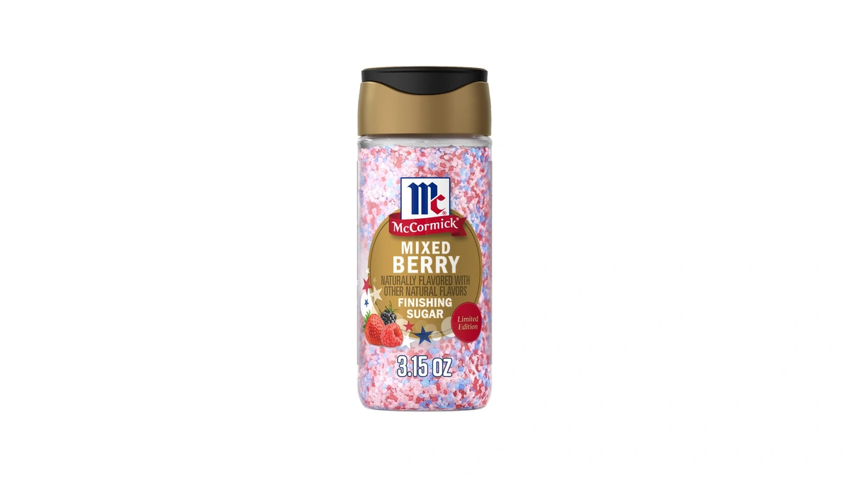 Mccormick Finishing Sugar, Mixed Berry, Limited Edition, Sweet Berry Flavors,