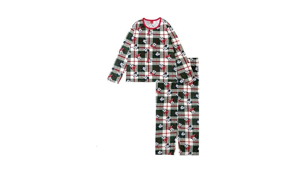 Disney Unisex 2-piece Loose-fit Pajama Set, Soft & Comfortable Holiday
