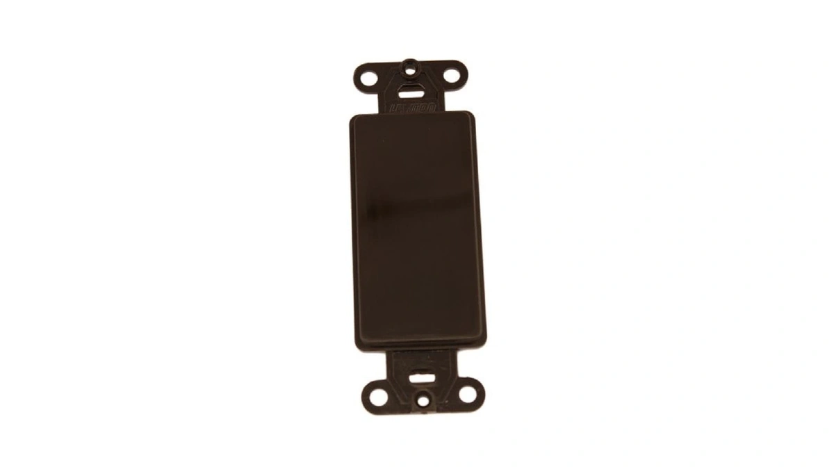 Leviton Decora Plastic Adapter Plate, Blank, No Hole, With-ears, And