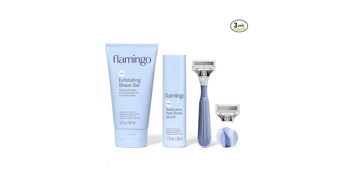 Flamingo Pubic Hair Razor For Women, Shaving Kit, 1 Razor,
