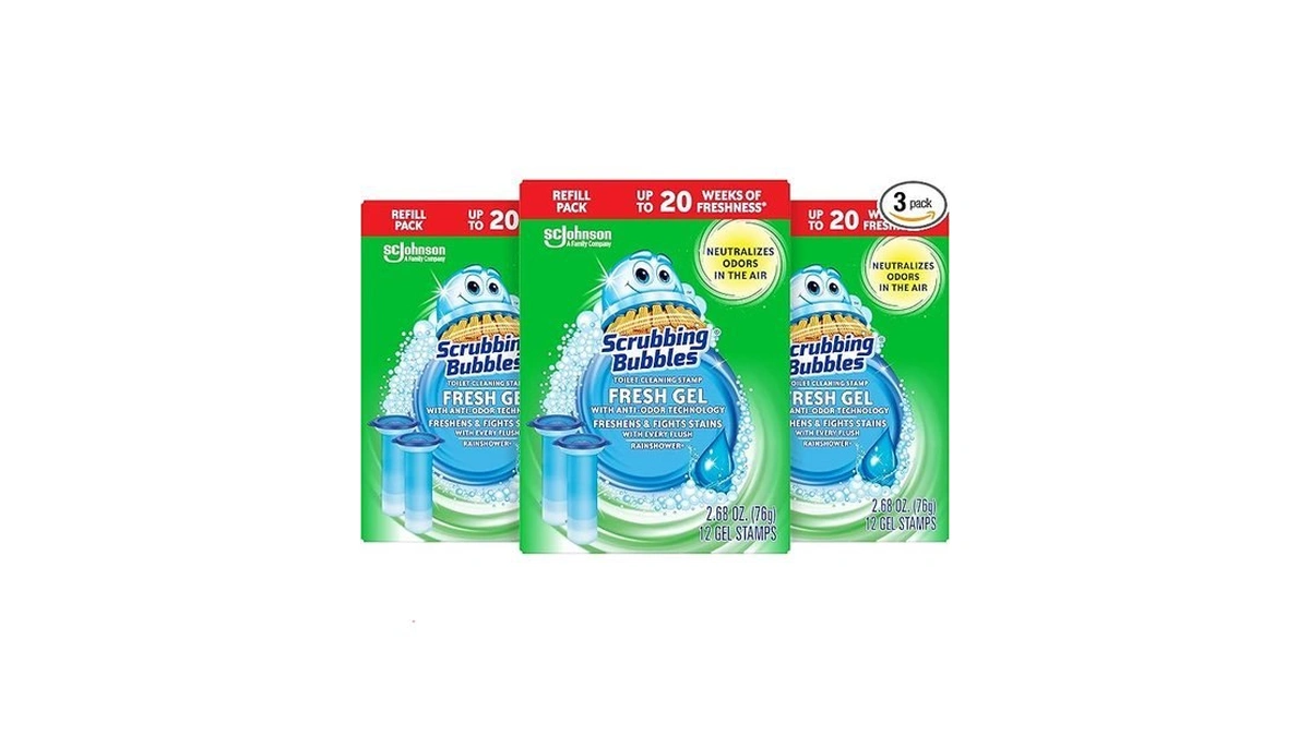 Scrubbing Bubbles Fresh Gel Toilet Bowl Cleaning Stamps Refills, Helps