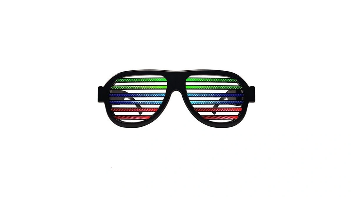 Gs Glowseen Light Up Shutter Glasses Sound Reactive - Usb