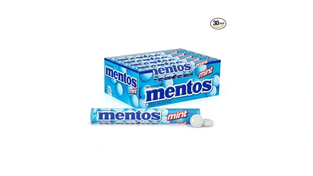 Mentos Chewy Mint Candy Roll, Mint Candies, 14 Pieces Per