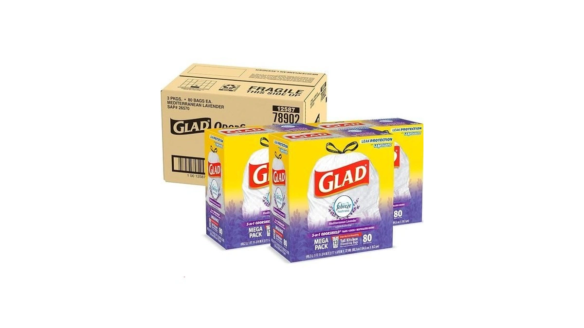 Glad Odorshield Tall Kitchen Drawstring Trash Bags