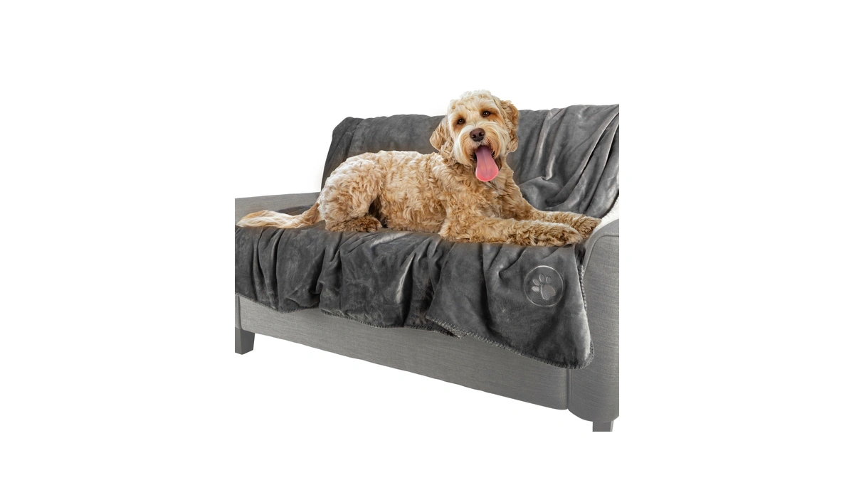 Petmaker Dog Blanket - 60x80in Reversible Sherpa Blanket - Throw