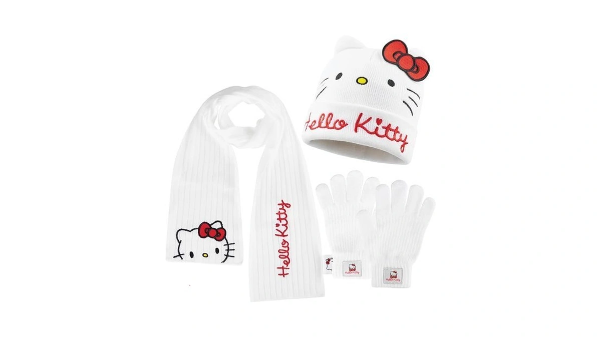 Hello Kitty Girls Hat Gloves And Scarf Set, Winter Accessories