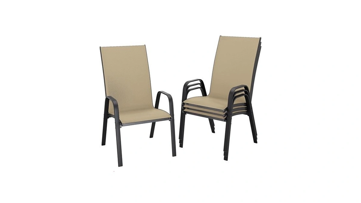 Jearey Patio Dining Chairs Set Of 4, Outdoor Stackable Dining