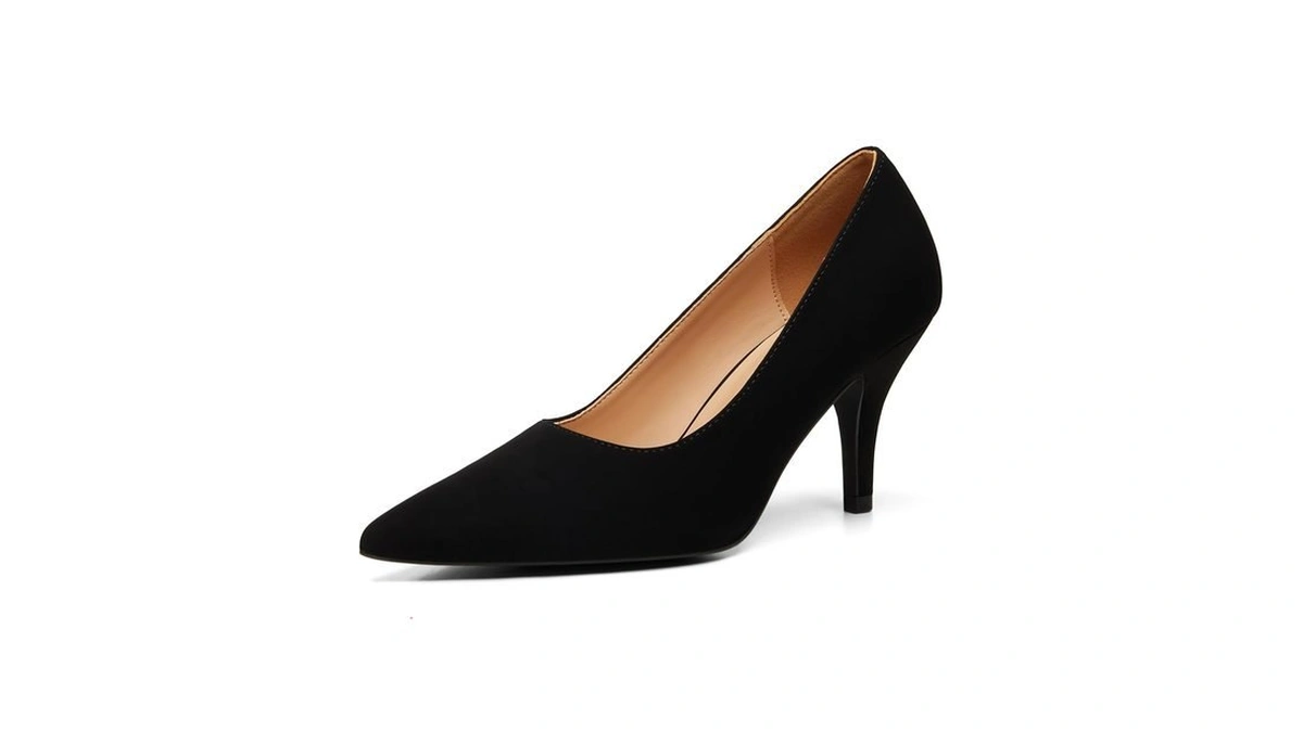 Trary Black Pumps For Women, Black Heels For Women, Close