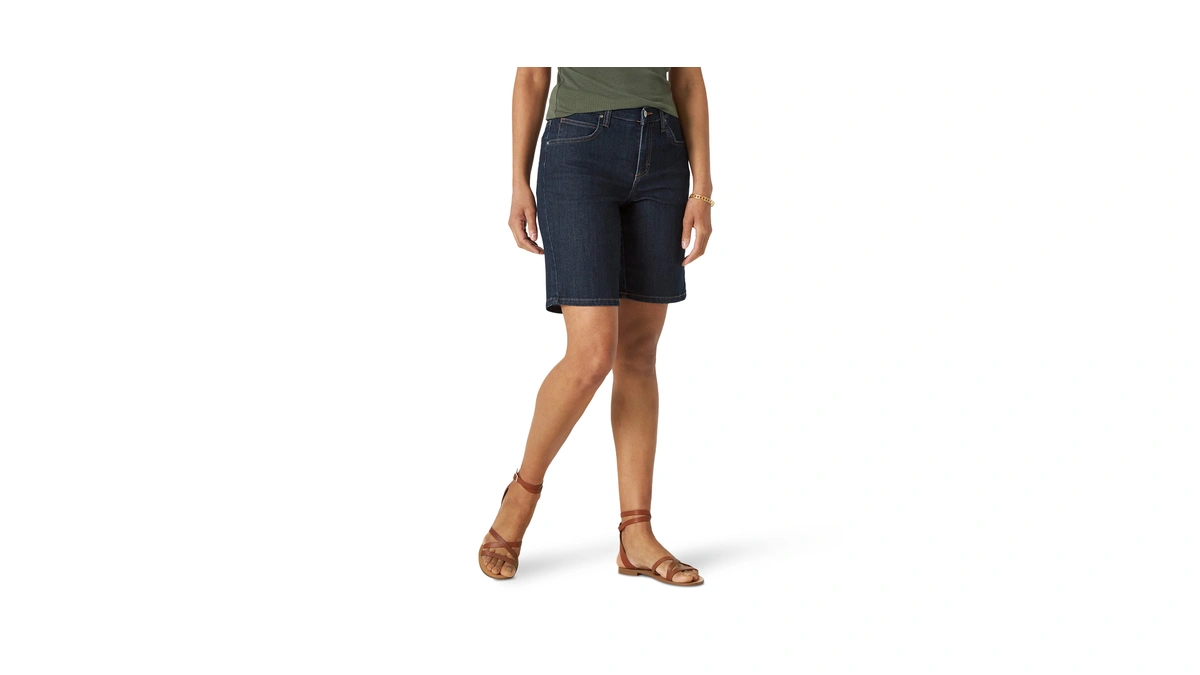 Lee Women's Relaxed Fit Bermuda Shorts, Lagoon, 10