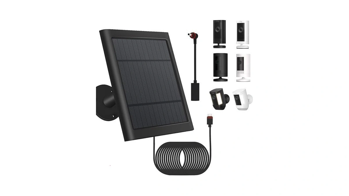 1 Pack - Solar Panel For Ring Security Camera Spotlight