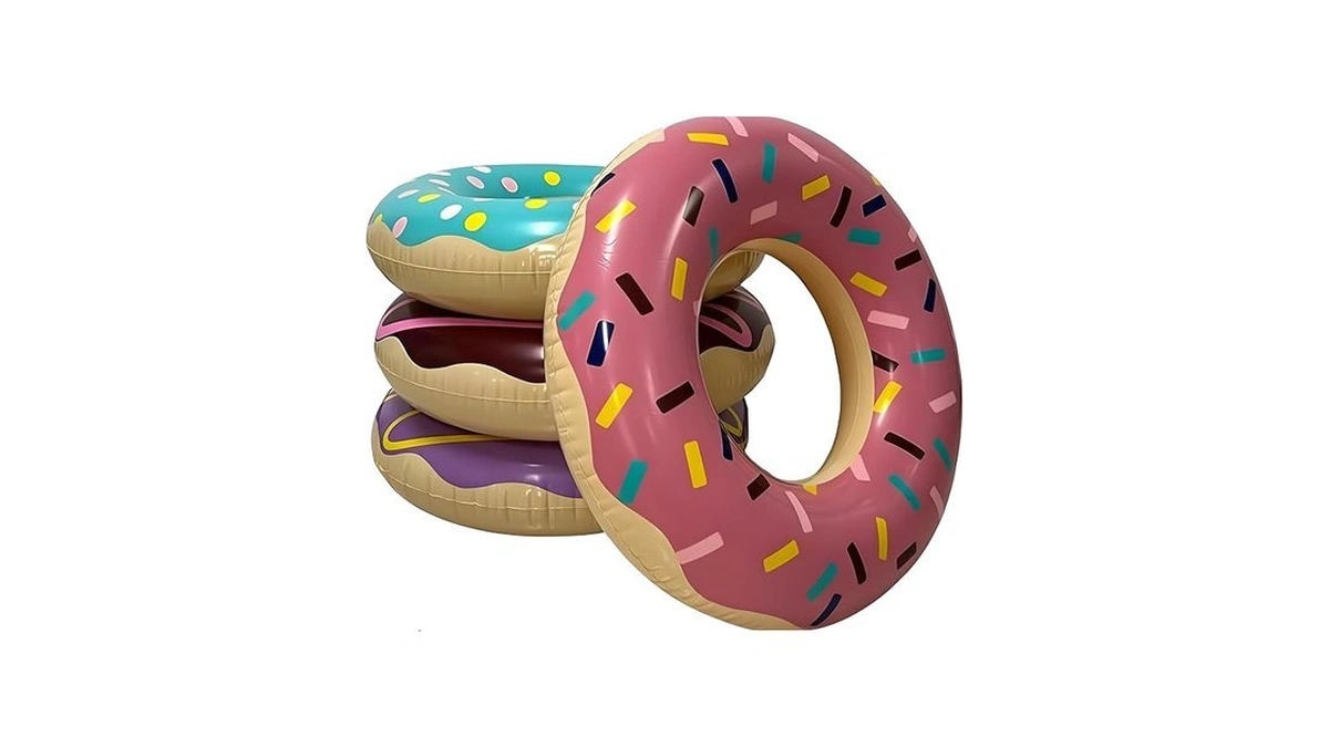 4e's Novelty 4 Pack Donut Pool Floats For Kids &