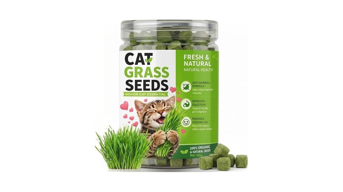 Cat Grass For Indoor Cats, Natural Cat Grass Treats, Dried