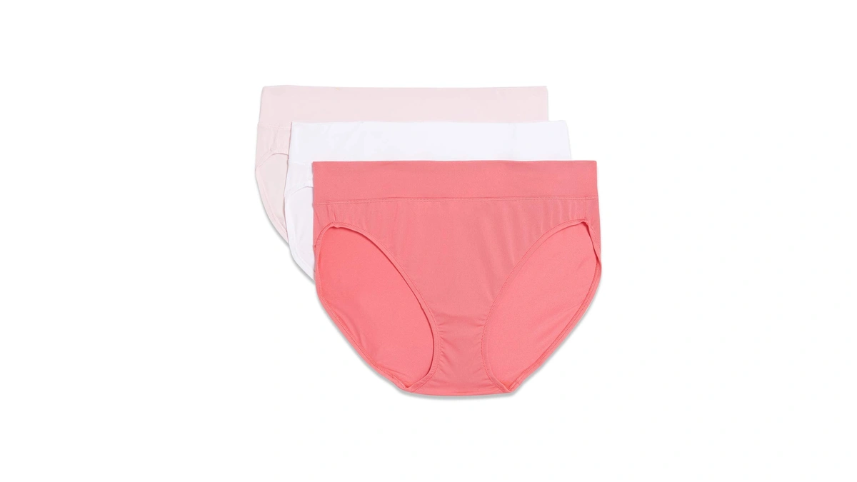 Warner's Womens Blissful Benefits Dig-free Comfort Waistband Microfiber Hi-cut 3-pack