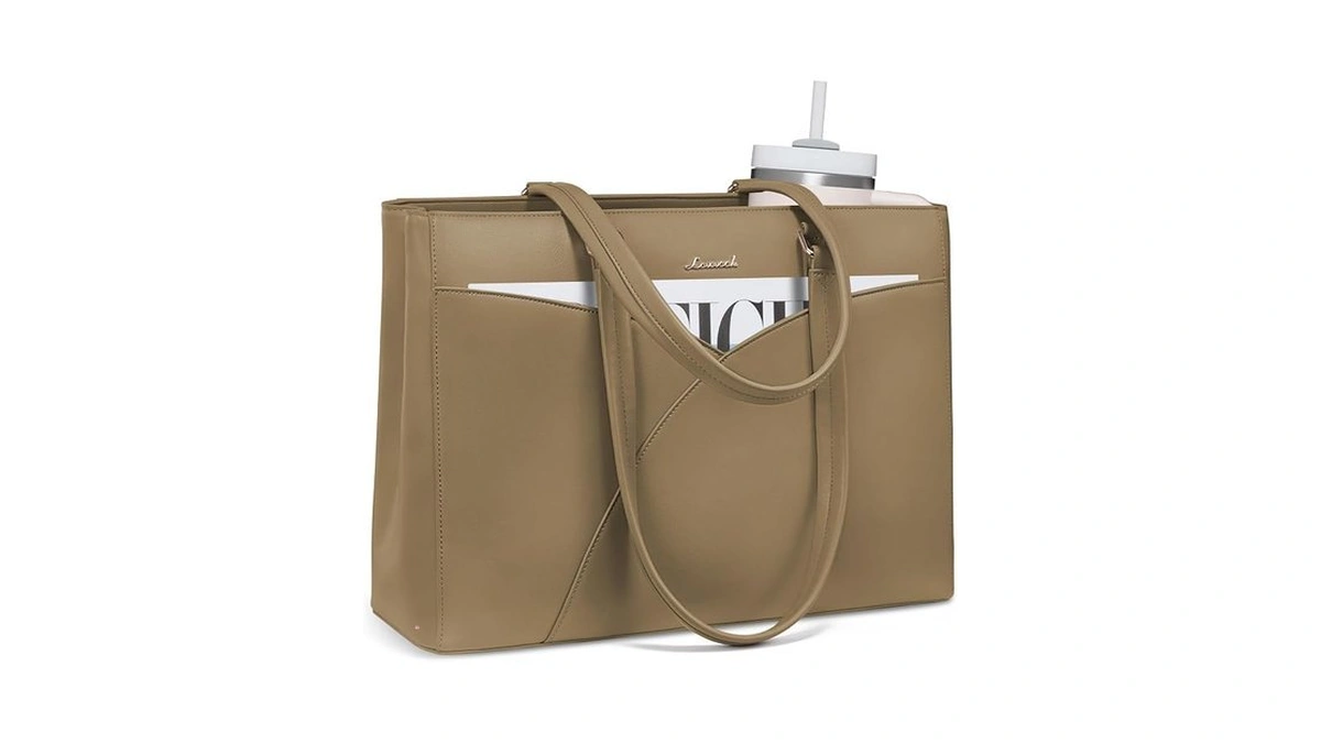 Lovevook Laptop Bag For Women,15.6 Inch Work Teacher Bags Leather