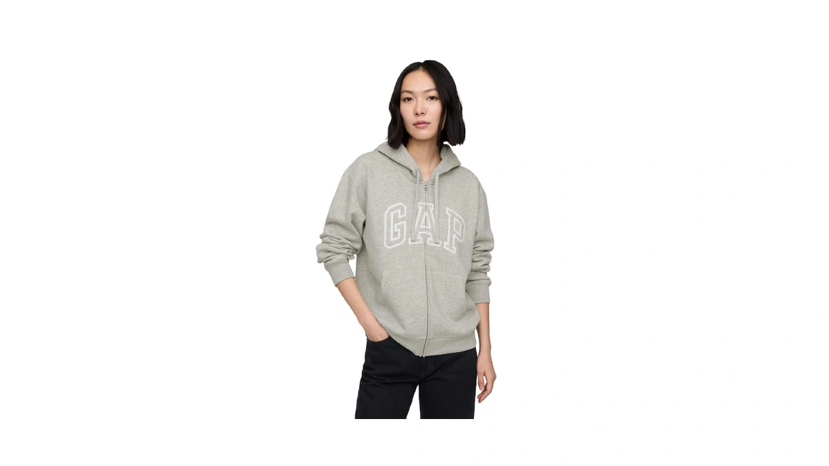 Gap Women Logo Hoodie Hooded Full Zip Sweatsh...