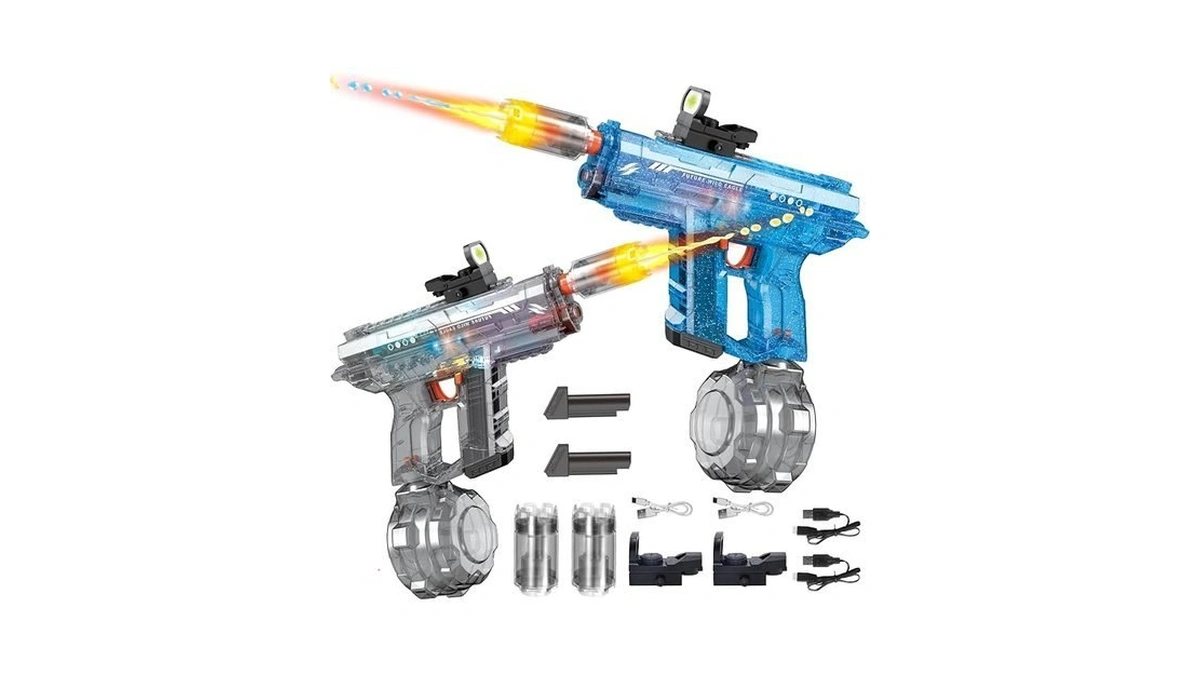 Nicojoy 2 Pack Electric Water Gun For Adults Kids: Light