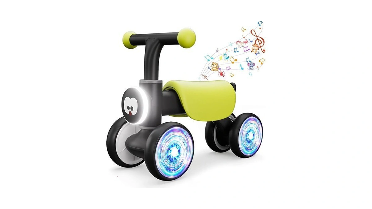 Colorful Glow Wheel Toddler Balance Bike,baby Toys For 1 Year